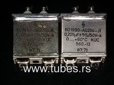Two vintage Siemens PIO capacitors 0.205 uF / 50V Klangfilm tube audio