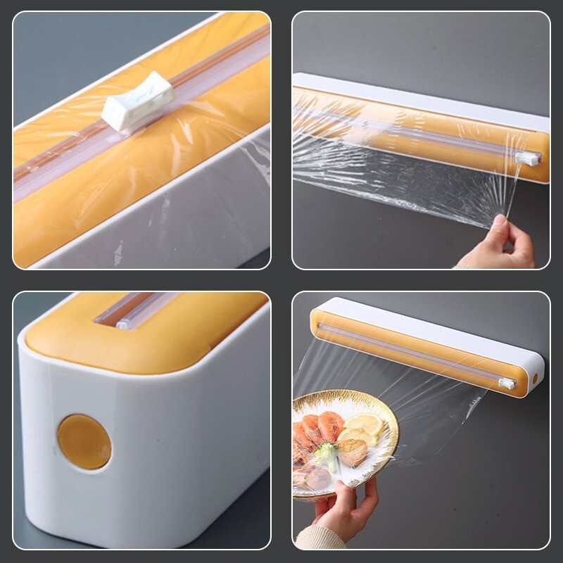 Cling Film Cutter Foil Cutter Food Wrap Dispenser for Cling Film & Tin