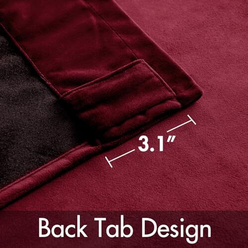 Velvet Curtains 84 inches 2 Panels Luxury Blackout W52 x L84 Burgundy