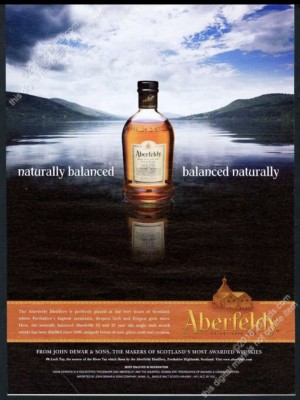 2007 Aberfedy Scotch Whisky bottle photo vintage print ad