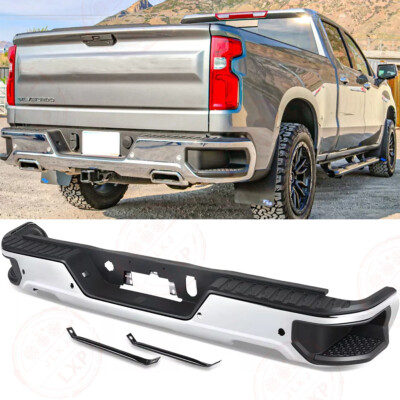 Rear Bumper Assembly Chrome Fit For 2019-2023 Chevy Silverado GMC Sierra 1500
