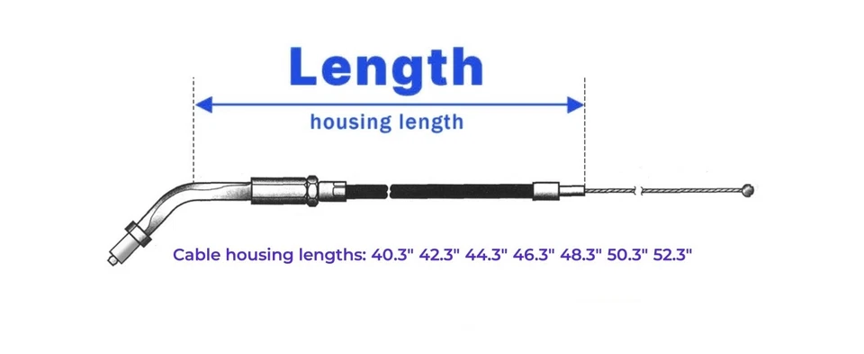 Juegos de cables de acelerador y ralentí de 50,3" para manillar Harley Softail de 14" 2000-2006 Foto 3 de 4
