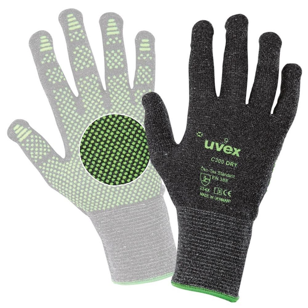 Uvex C300 Dry Arbeitshandschuhe - 1 Paar Schnittschutzhandschuhe - 08/M 08/M