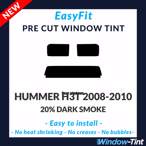 Easyfit Static Vor Cut Fenster Getönt für Hummer H3T 2008-2010 - 20% Dark Heck - Bild 1 von 3