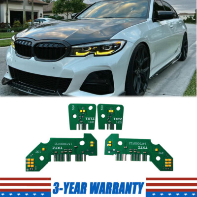 Yellow Angel Eyes DRL LED Boards For BMW G20 330e 330i M340i 2019-2021 Headlight
