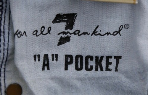 Vintage 7 For All Mankind Jeans A Pocket Low Rise Boot USA Sz 31 (Msr 31x33) - Bild 5 von 10
