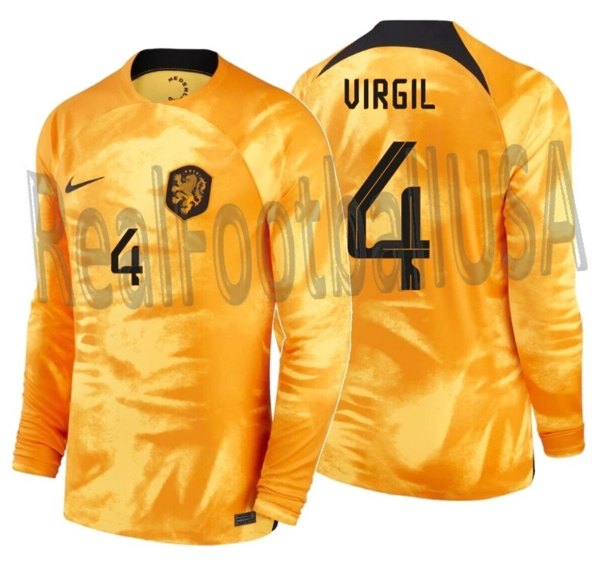 NIKE VIRGIL VAN DIJK NETHERLANDS LONG SLEEVE HOME JERSEY FIFA