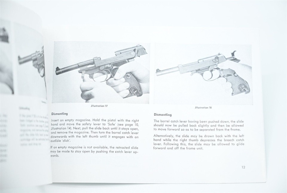 Walther P38 Official Instruction Manual – English Version, Technical Guide For Handgun Owners