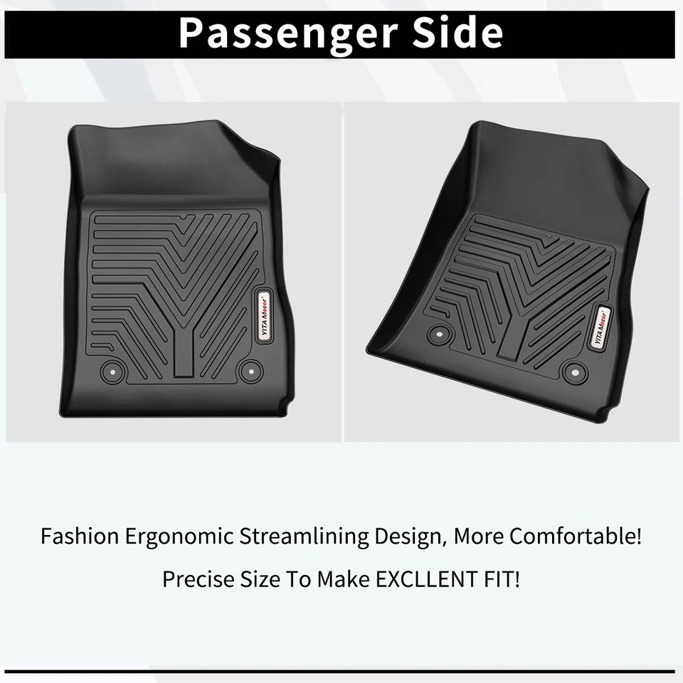 3D Floor Mats for 2014-2020 Chevy Impala All Season TPE 1st + 2nd Row TPE Liners Foto 3 de 4