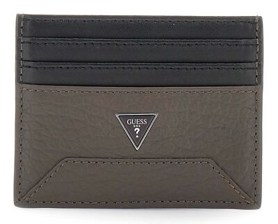 GUESS Torino Card Holder Kartenhalter Dark Brown dunkelbraun Neu