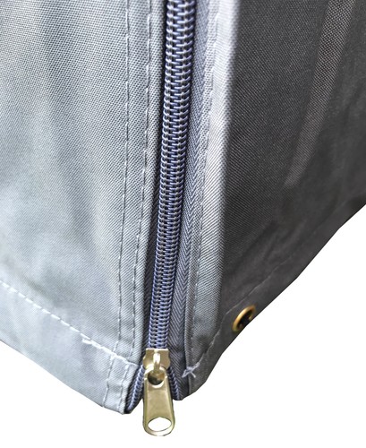 QUICK STAR 10 x Gitterbox Abdeckung 125x85x87cm Grau mit Versandtasche - Bild 4 von 5
