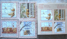 COMPLETE 1985 HALLMARK SPRINGBOK PUZZLE BEARS REPEATING - 4 PUZZLES IN ONE 