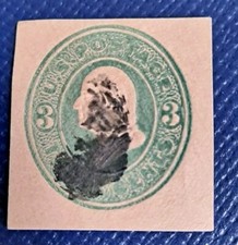 U.S. Postal Stationery Cut Square 3 Cents Green U45/U46 ? Unknown Variety?