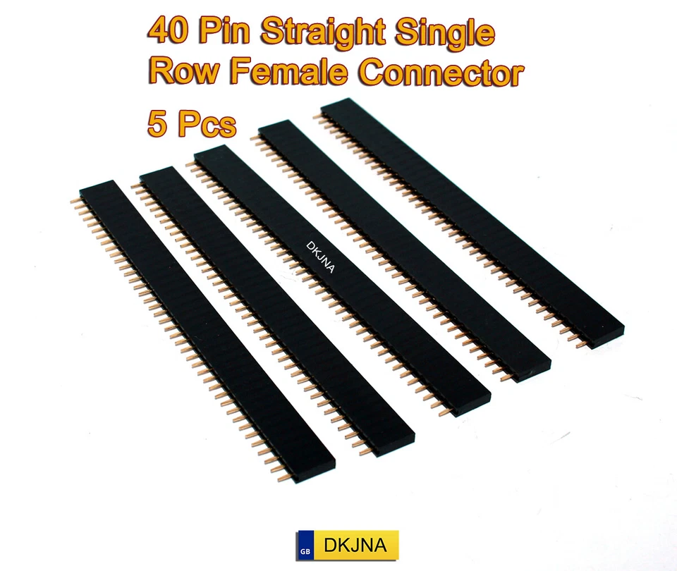 5X 40 Pin Straight Female Single Row 2.54mm Header Strip PCB Connector Arduino - Image 2 of 4