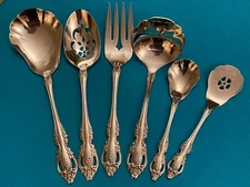 6 SIX Oneida Brahms Serving Pieces Hostess Stainless Flatware Community