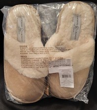Chinese Laundry Women's Faux Fur Beige Slipper Size M/L  Sealed New