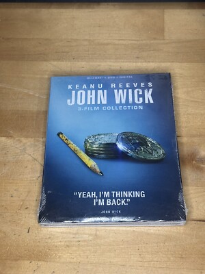 John Wick: 3 Film Collection 1, 2 (Blu-ray DVD) New Digital Expired Keanu Reeves