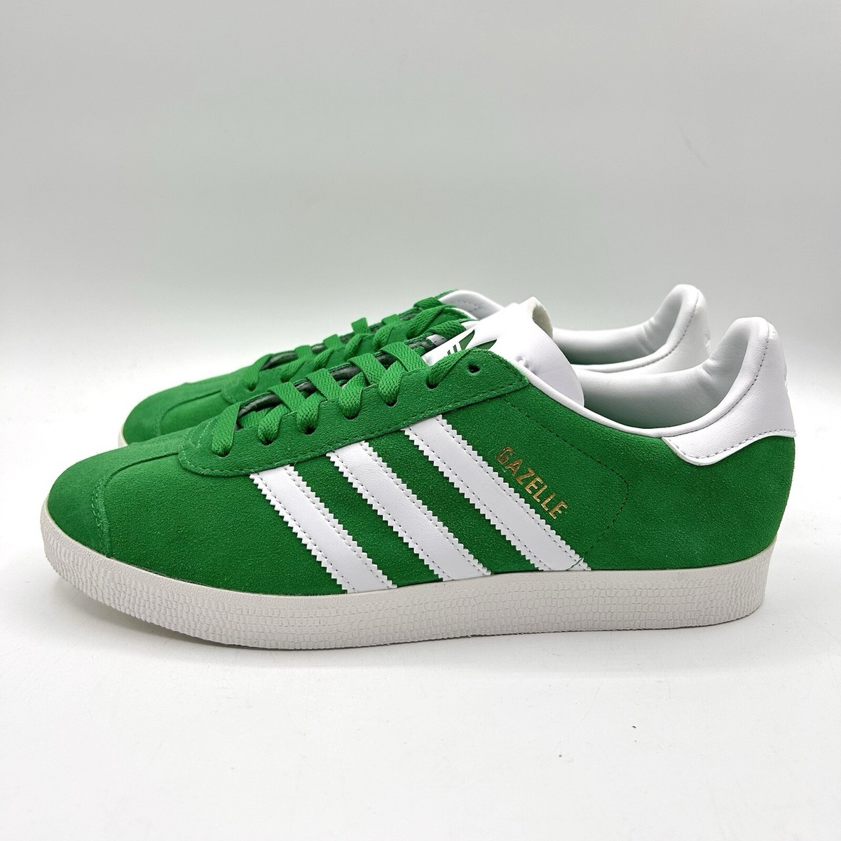 Adidas Men's Gazelle Originals Sizes 9-11 Green White Adidas Men's Gazelle Originals Sizes 9-11 Green White