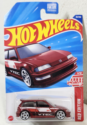 #ad Hot Wheels ‘90 Honda Civic EF Red Edition Target Exclusive Car 1 64 Toy Vehicle $23.99