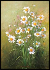 White Flowers - Chart DIY Counted Cross Stitch Patterns Needlework DMC Color