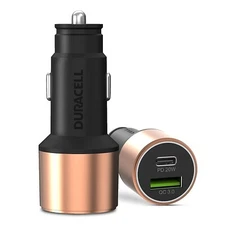 Duracell 36W Fast Car Charger Adapter with Dual Output For iPhone,All Smartphone