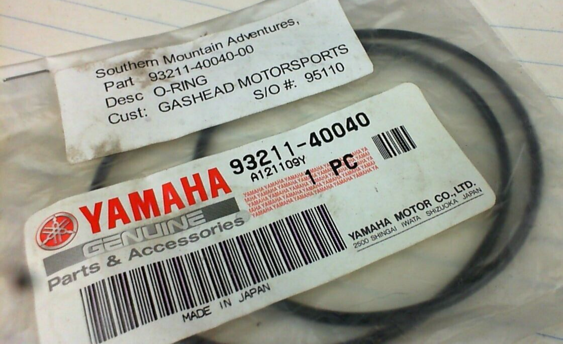 YAMAHA OEM O-RING 93211-40040 FOR YFM ATV GENUINE YAMAHA PARTS
