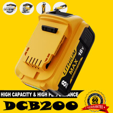 Pack For DeWalt 20V 20 Volt Max XR 8.0AH Lithium Ion Battery DCB206-2 DCB200-2