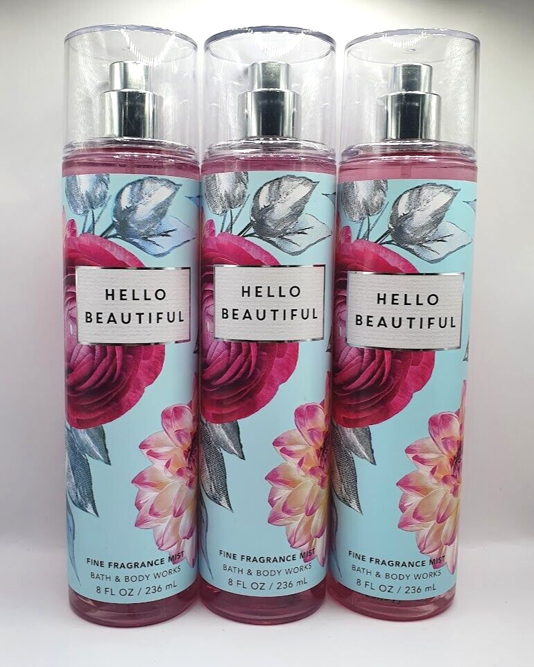 BATH AND BODY WORKS HELLO BEAUTIFUL FRAGRANCE BODY MIST FL OZ