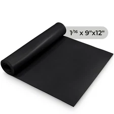 Black Silicone Sheet 60A 1/16 x 9 x 12 Rubber Mat Made in USA Gasket Material