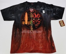 Rare Vintage STAR WARS Sith Infiltrator Darth Maul 1999 T Shirt 90s 2000s NWT XL
