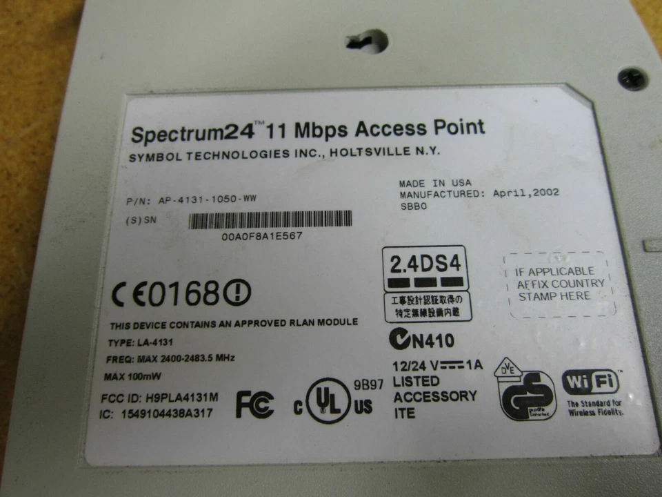 Spectrum 24 11Mbps Access Point With Spectrum 24 Client Bridge CB-1000-0000-US - Image 3 of 4