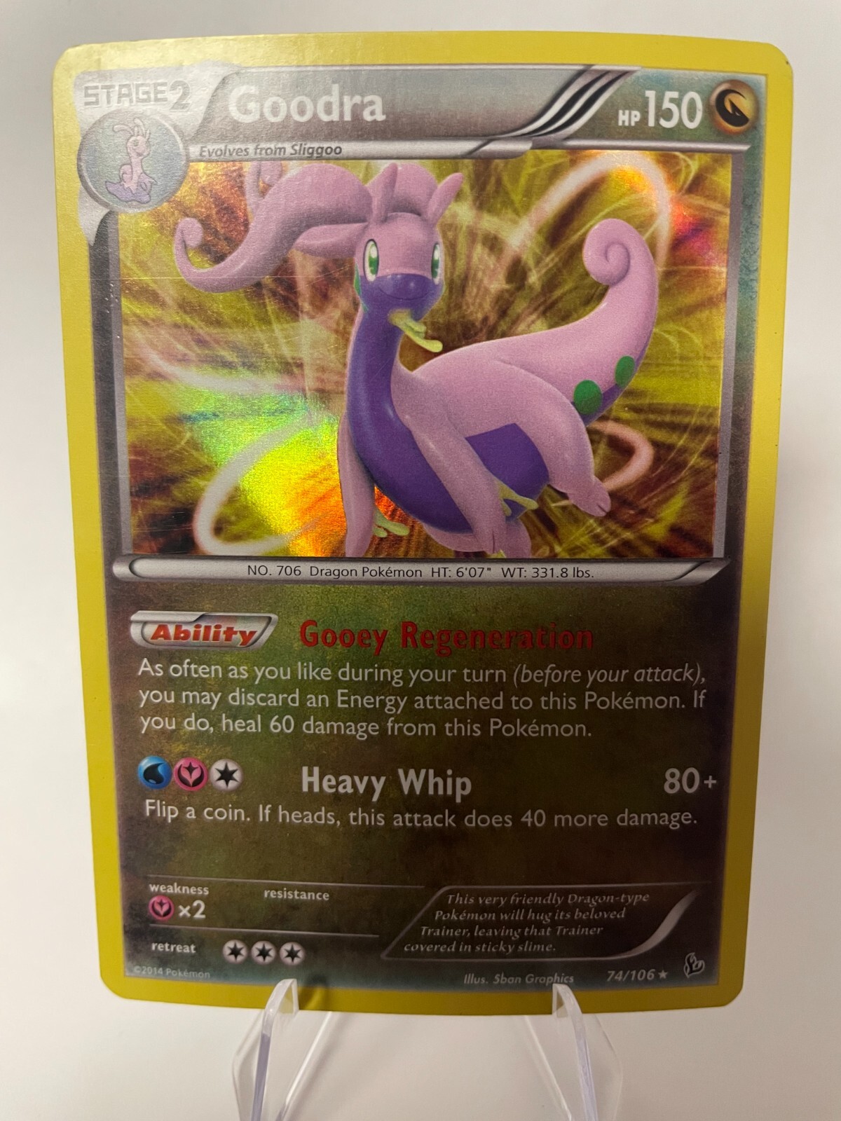 Goodra 74/106 Flashfire Reverse Holo