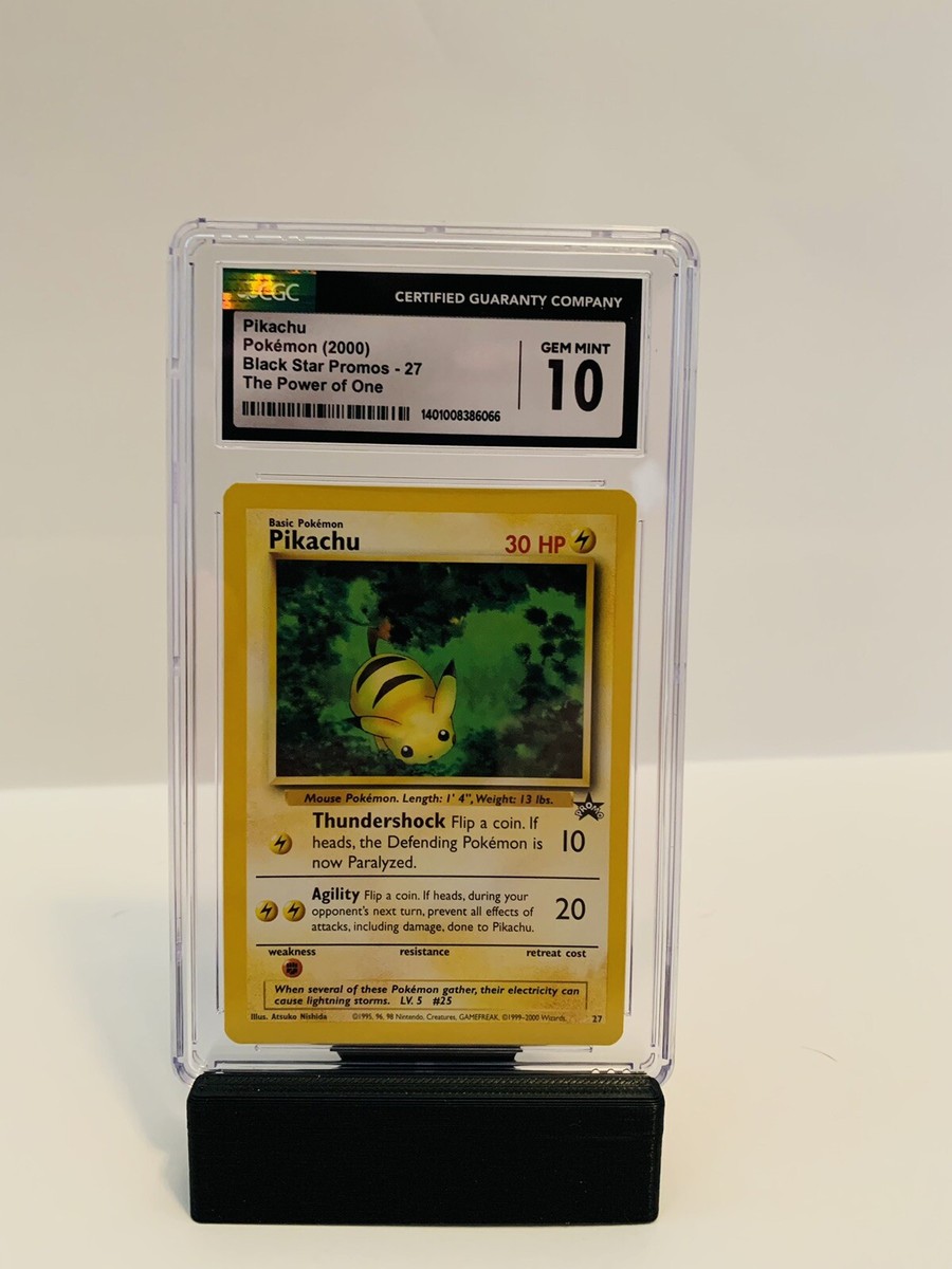 CGC 10 Pikachu Pokemon (2000) Black Star Promos -27 The Power Of