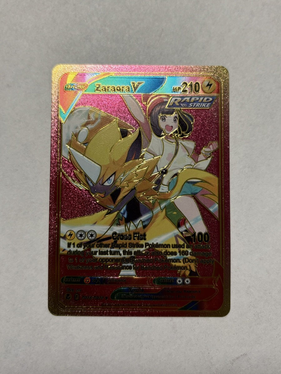 Zeraora V Trainer Gallery Rainbow Foil Display Card Fan Art Card 210HP