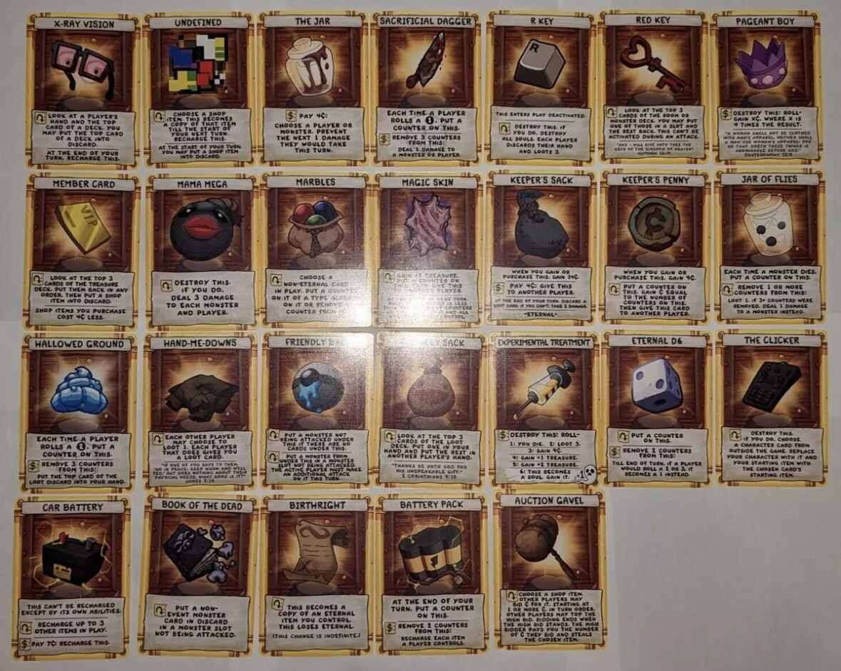 Binding of Isaac Four Souls Requiem | Shop Item Card Deck | 53 Total Cards!  | eBay