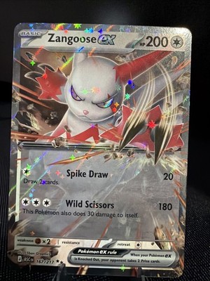Pokémon TCG Zangoose Ex 167/217 Ascended Heroes Near Mint
