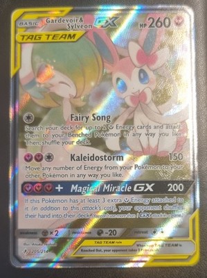 2019 Pokemon Sun & Moon Unbroken Bonds Gardevoir Sylveon Tag Team GX #205/214