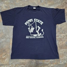 Vintage Y2K PENN STATE CHAMPS 1986 NITTANY LIONS FOOTBALL t-shirt XL Jerzees USA