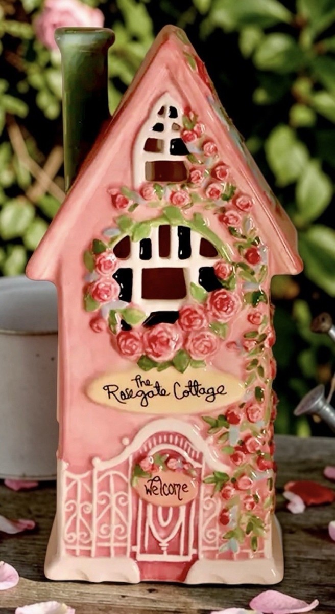 Blue Sky Clayworks THE ROSEGATE COTTAGE Candle House NEW 2026 Auth