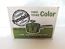 West Bend Hawthorn - 1 QT Saucepan - Avocado Green - N.O.S. - Factory Sealed Box