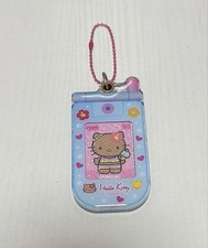 Hello Kitty Slide Flip Phone Mobile Keychain Tanned Prize