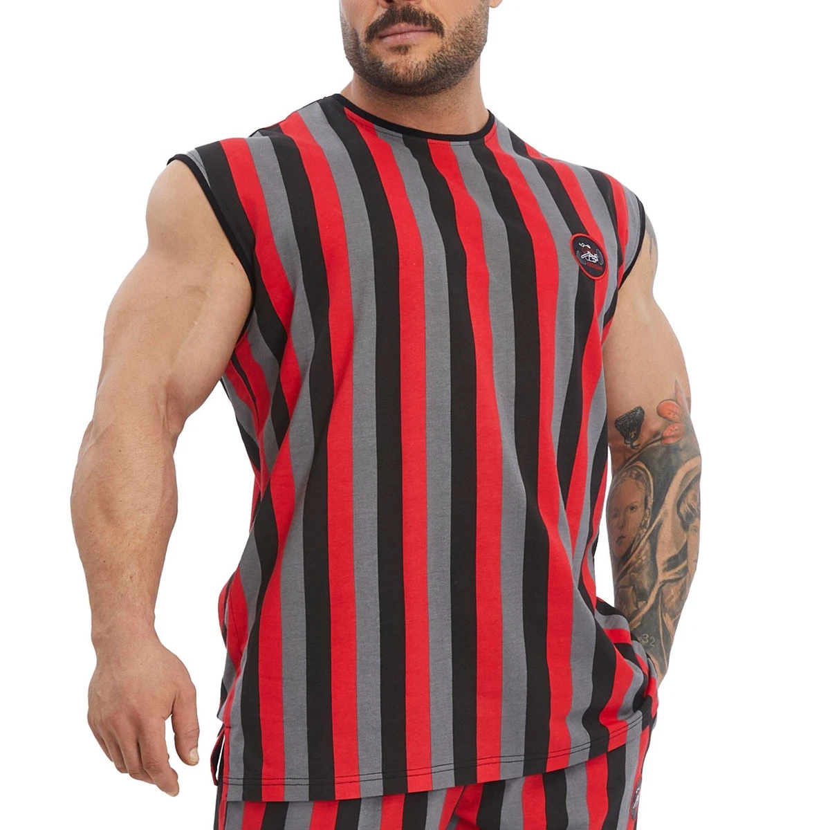HOTCAT Canotta Uomo Palestra – Bodybuilding Stringer In Cotone – Smanicata E Confortevole Per Allenamenti Intensi - 2