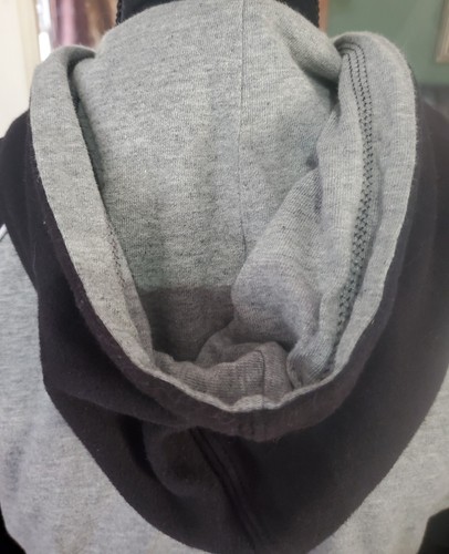 Hard Rock Cafe Myrtle Beach Zip Hooded Sweatshirt Gray Black Woman's Large Hood - Picture 7 of 8