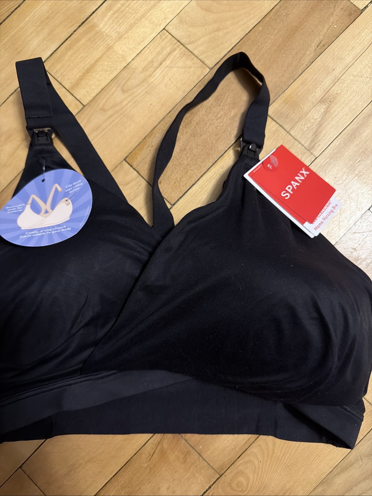 SPANX Bra-llelujah! Mama Black Nursing Bra Size XL BNWT image 2