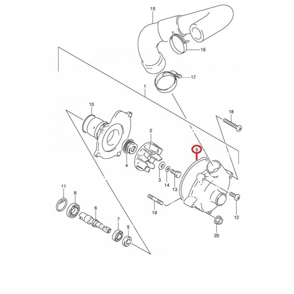 Joint divers origine pour Moto Suzuki 600 Gsx-R 1993 à 1998 17418-33400 / - Photo 1/1