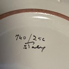 Hand-Painted Art Pottery Ceramic Landscape Ashtray Scalloped Edge Glossy 740/250 — photo 9