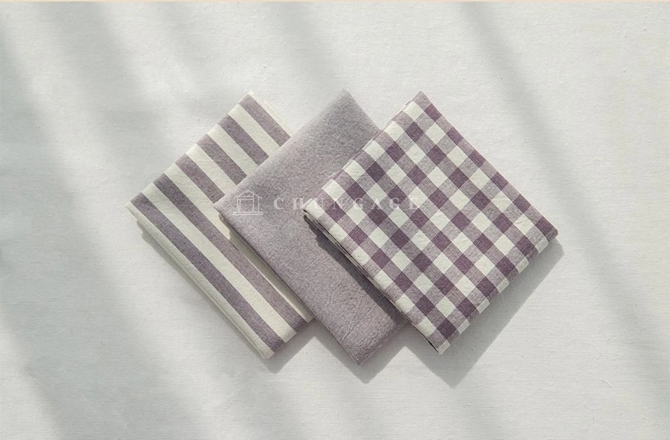 Dark purple Gingham Cotton Fabric Precuts Bundle Patchwork Quilting Scraps 8mm - Image 2 of 4