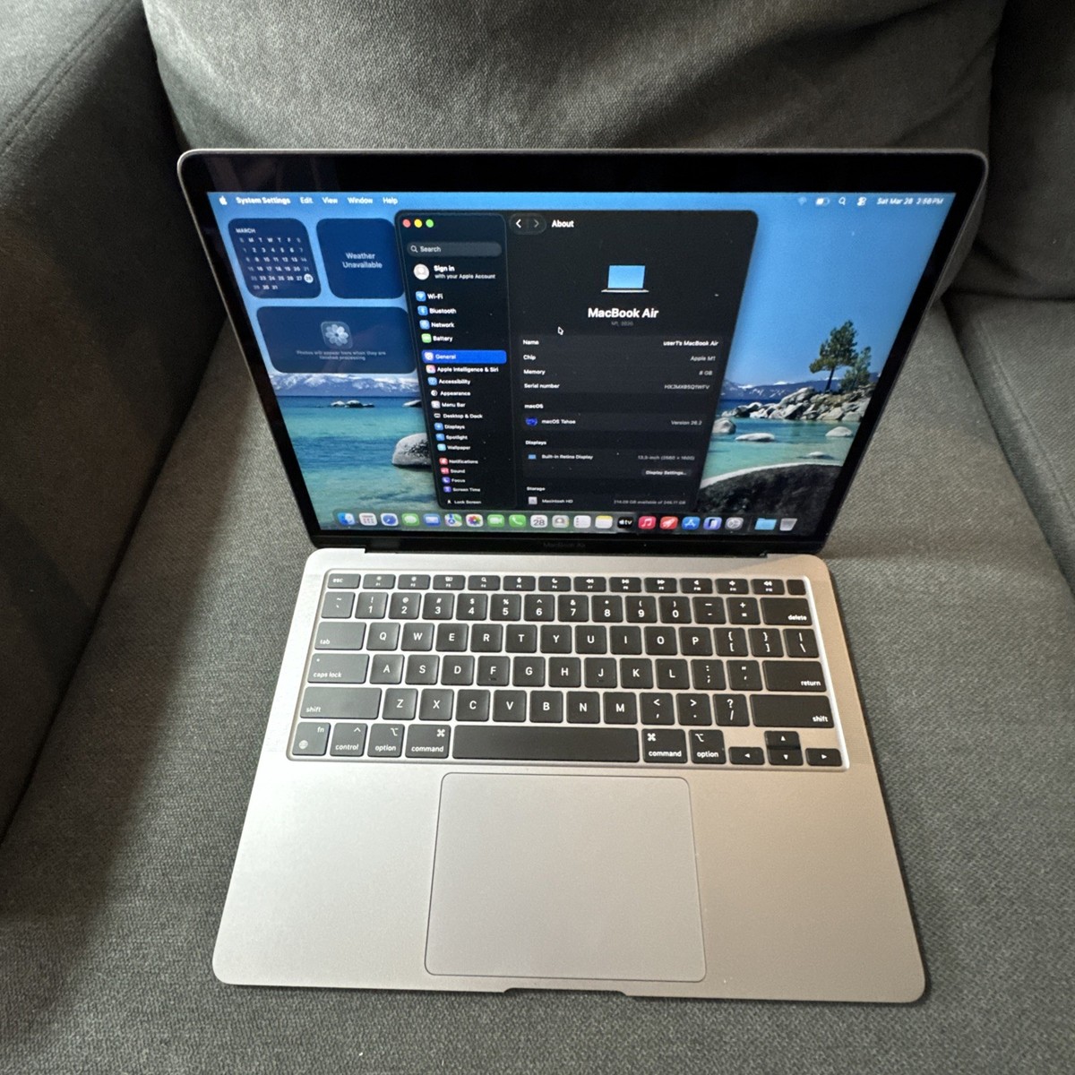 Apple MacBook Air 2020-13 Inch M1 Chip 256GB, Space Gray, 8GB RAM