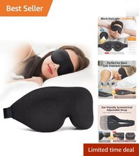 Sleep Mask for Back and Side Sleeper, Block Out Light, Luxury Sleeping Eye Ma...