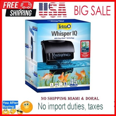 Tetra Whisper IQ Power Filter for Aquariums up to 45 Gallons, 215 GPH